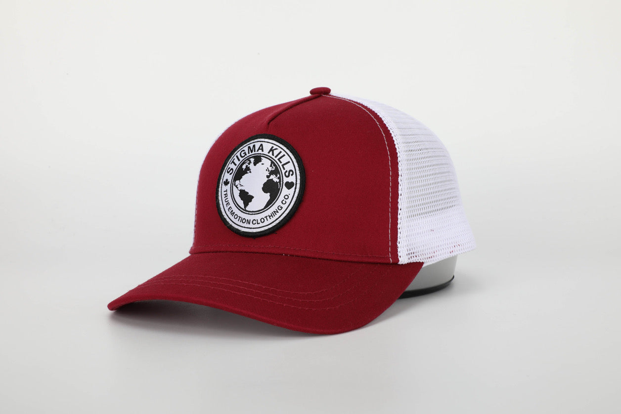 Stigmakills® Trucker Hat -red/white with white patch